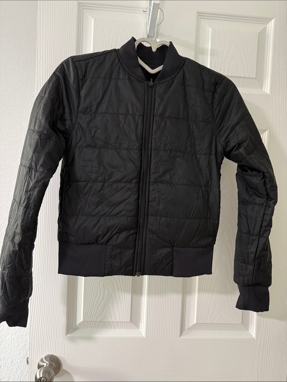Lululemon Reversible Black Quilted Puffer Bomber Jacket